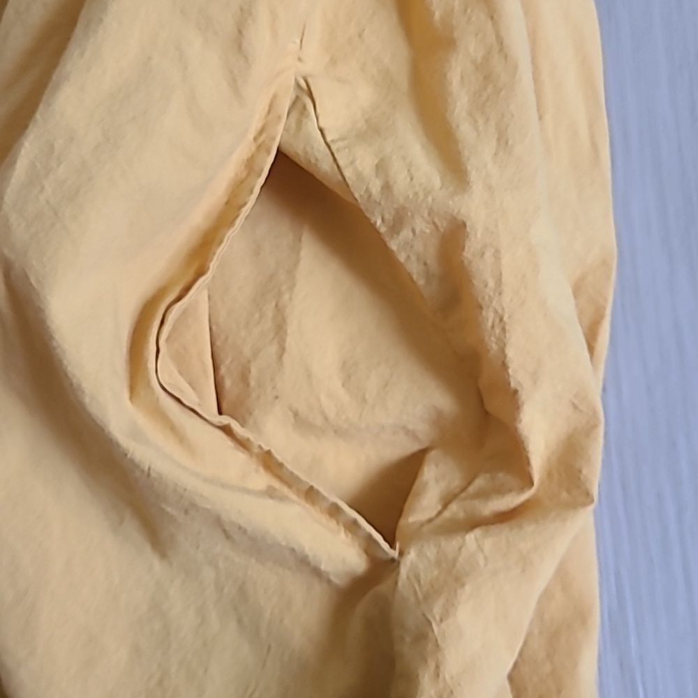 Madewell Flutter-Sleeve Square-Neck Mini Dress Autumn Wheat XXL marigold Summer - Picture 6 of 9